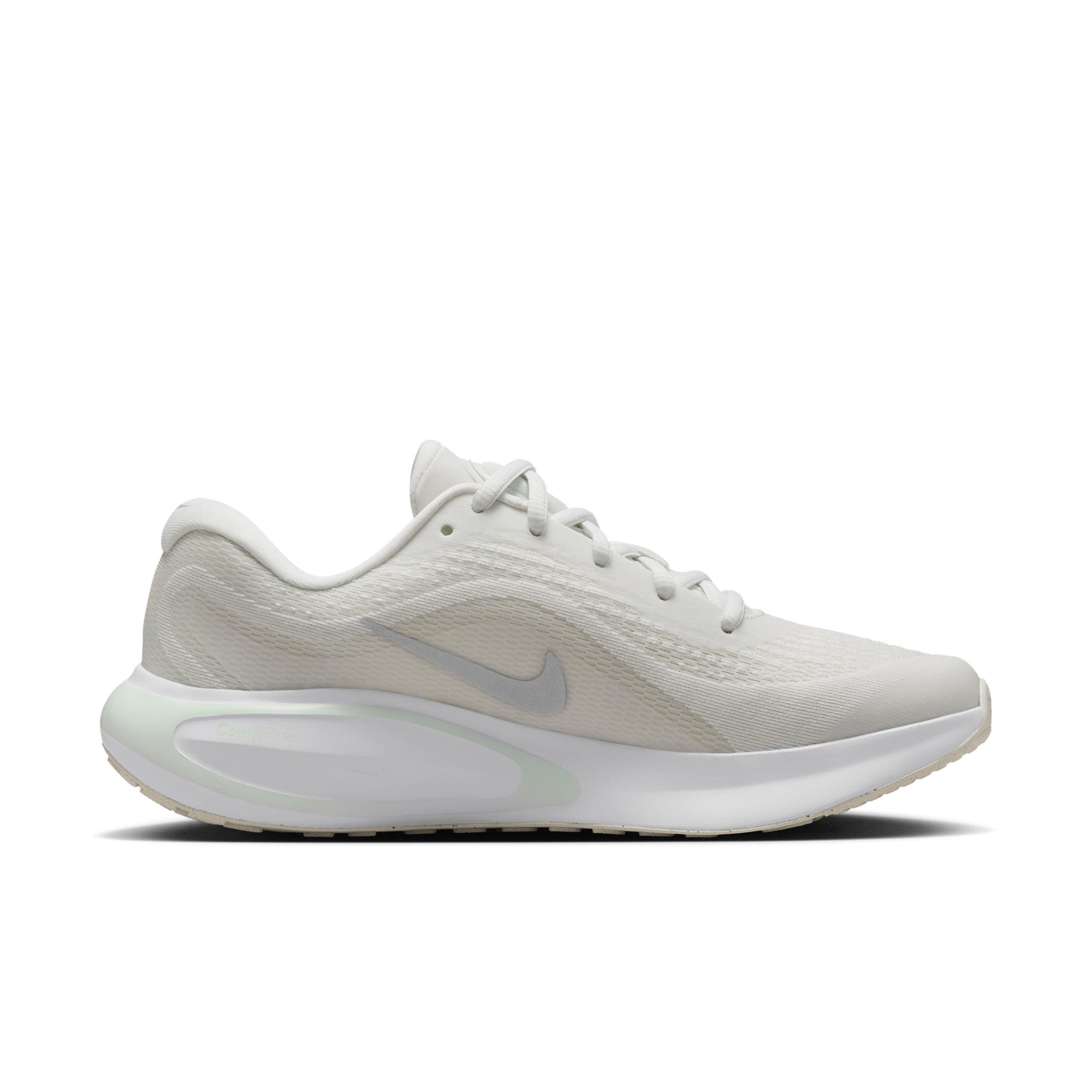 Nike Journey Run "Summit White/Barely Green/White/Metallic Silver" Women's Running Shoe - WHITE/GREEN/WHITE/SILVER